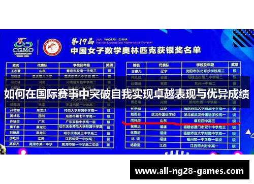 如何在国际赛事中突破自我实现卓越表现与优异成绩