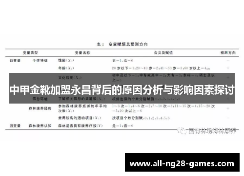 中甲金靴加盟永昌背后的原因分析与影响因素探讨